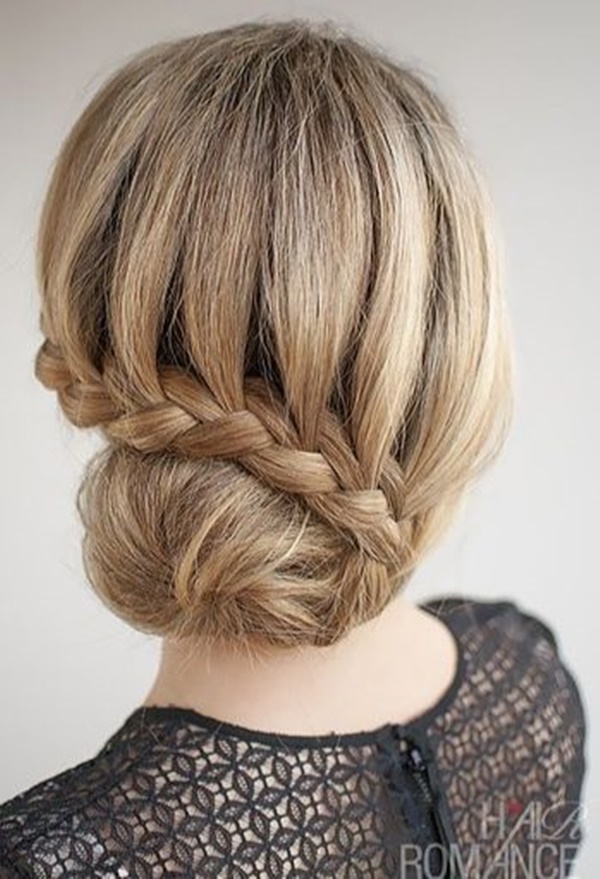 Catchy braid Bun Hairstyle