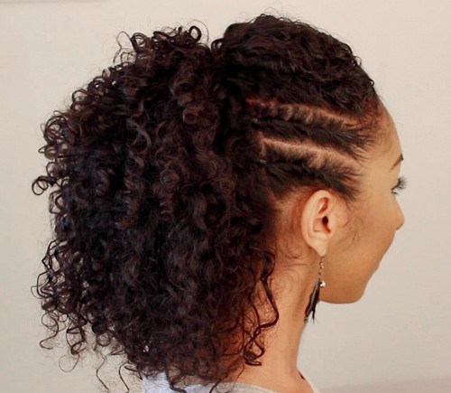 Cool braid ponytail Curly Hairstyle