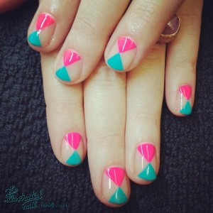 Cute time piece Contrast nail art