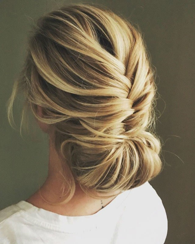 Elegant brown Bun Hairstyle