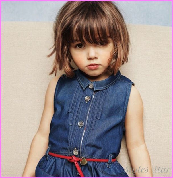 Fancy short layer style Kids Hairstyle