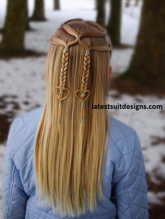 New long hair heart Braid Hairstyle