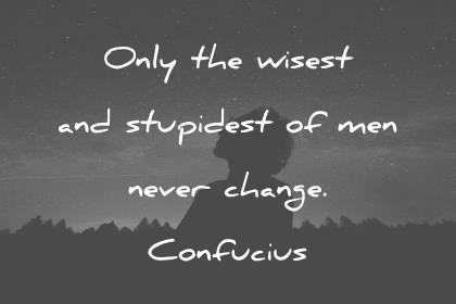 Only The Wisest And Stupidest Change Quotes