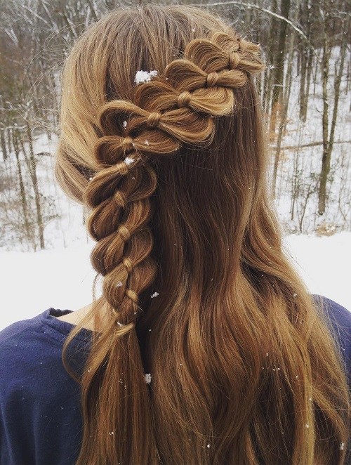 Pretty brown teenage Braid Hairstyle