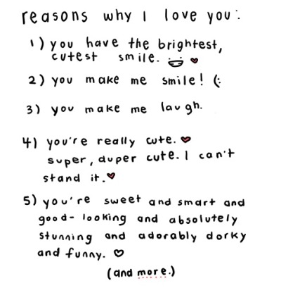 Reasons Why I Love You Cute Love Quotes