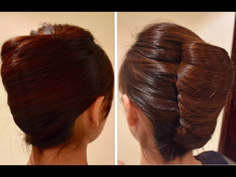 Unique red brown Bun Hairstyle