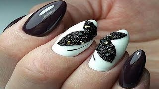 Wonderful pattern black & white Classy nail art