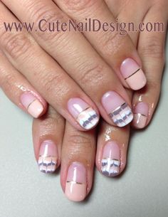 latest girlish pattern Gel nail art