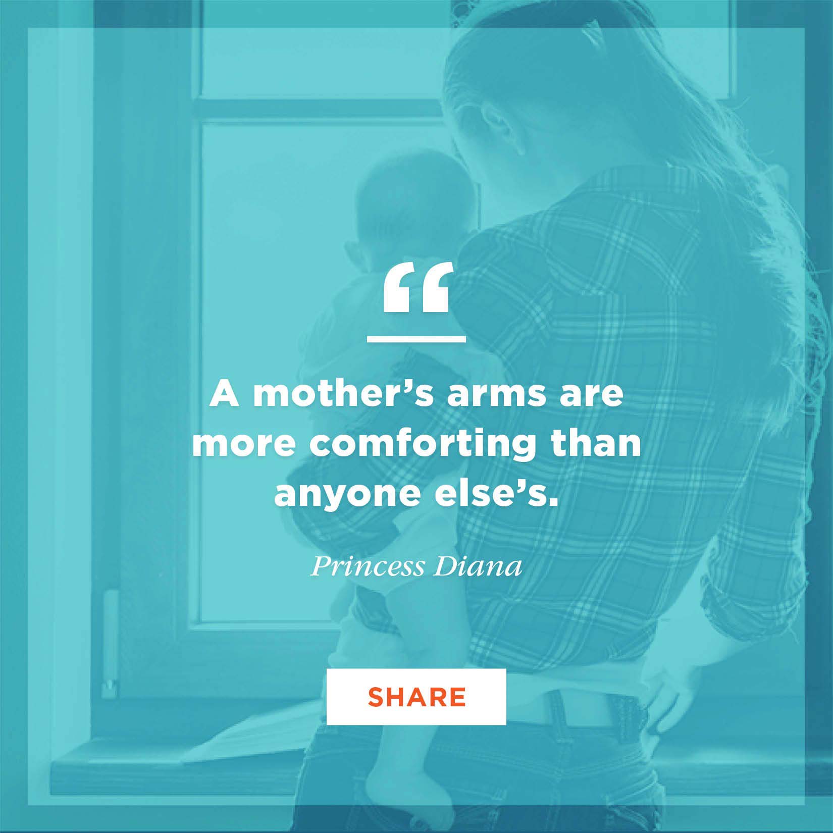 A Mother's arms are more message for on her birthday