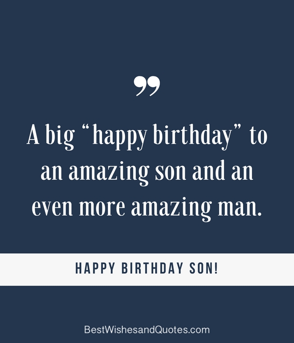 A big happy  birthday to amazing Son wishes from father