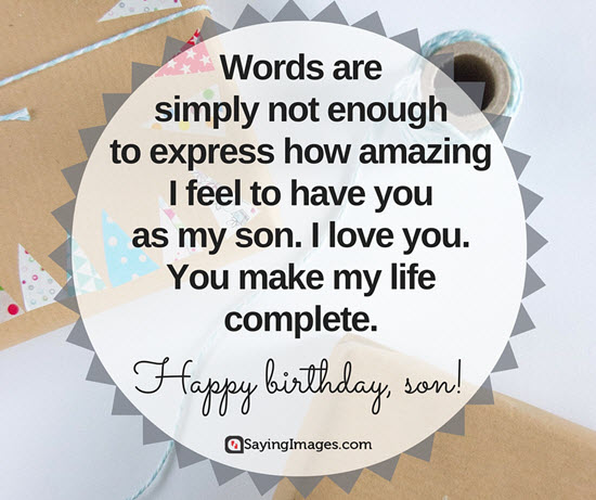 Best birthday sayings wish for cute Son from dad