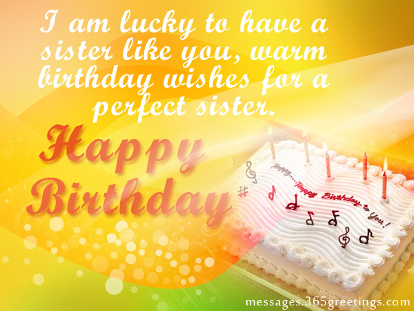 Birthday wishes for my dear Sister from brother