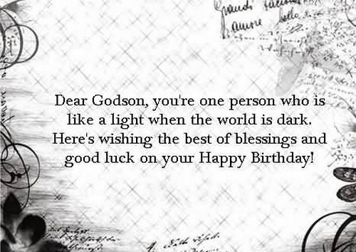 Dear Godson happy birthday wishes for you