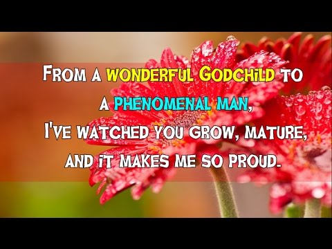 From a wonderful Godchild wishes