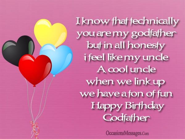 Great happy birthday message for Godfather