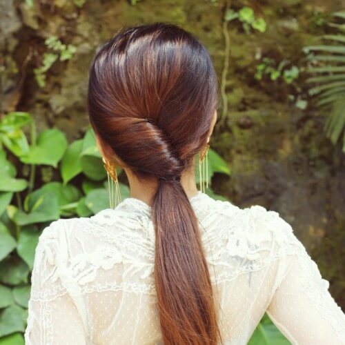 New ponytail for girlish style Long Hairstyle