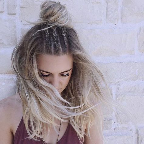 Perfect braid bun style Shoulder Length Hairstyle