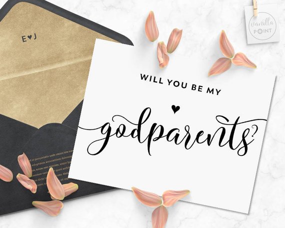 Will you be my Godparents card image