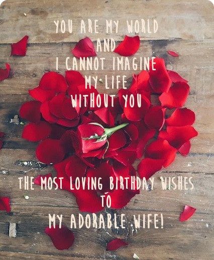 You are my world and I cannot imagine wife birthday wishes with greetings