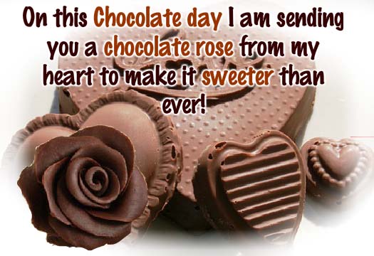 Happy Chocolate Day awesome message wish for your dear sweetheart