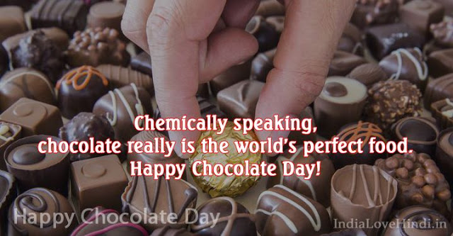 Happy Chocolate Day chemically speaking lovely message for dear love