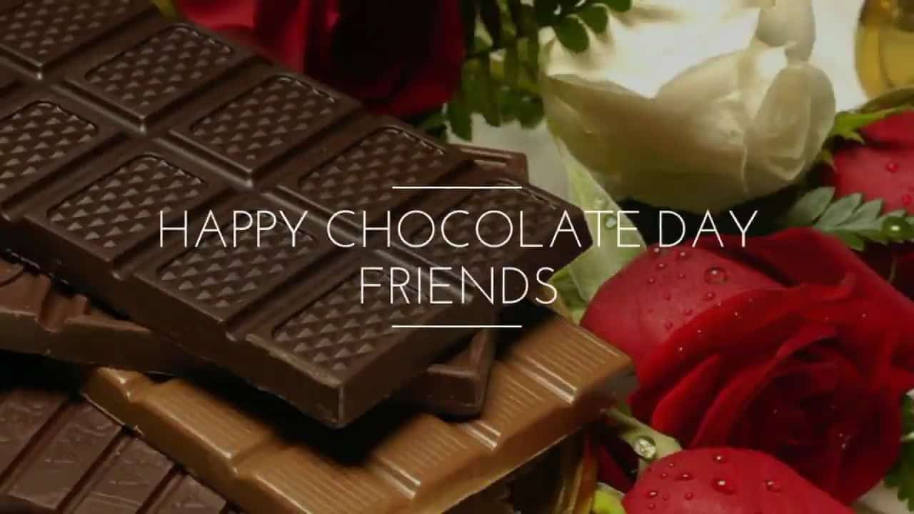 Happy Chocolate Day hd image with beautiful roses for you my friends