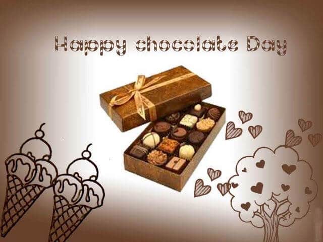 Happy Chocolate Day simple greeting for simple girl like you