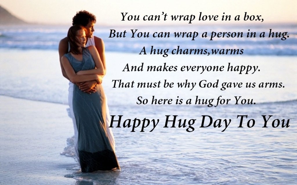 Happy Hug Day for romantic couple messages on this day