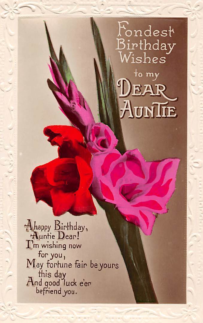 Fondest Birthday wishes to my dear Auntie gorgeous greeting messages wishes