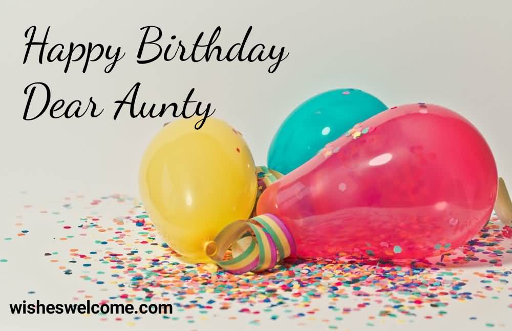 Happy Birthday Dear Aunt fantastic wishes wallpaper