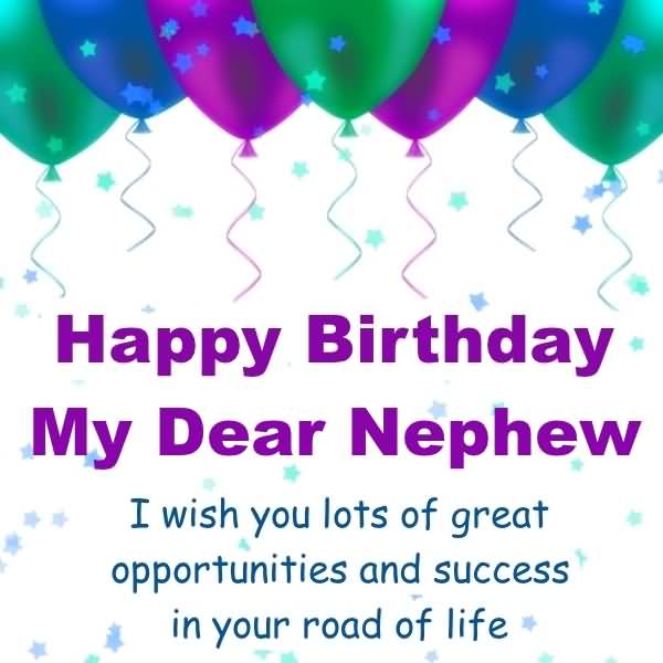 Happy Birthday Nephew I wish you lots of great balloon greetings wishes