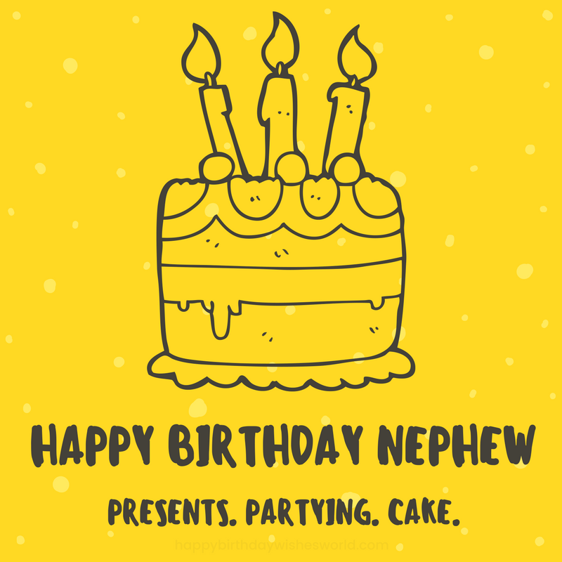 Happy Birthday Nephew sweet tasty cake wallpaper wishes to you dear