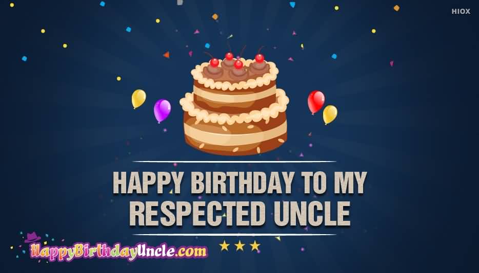 Happy Birthday to my respected Uncle lovely wallpaper wishes message for you