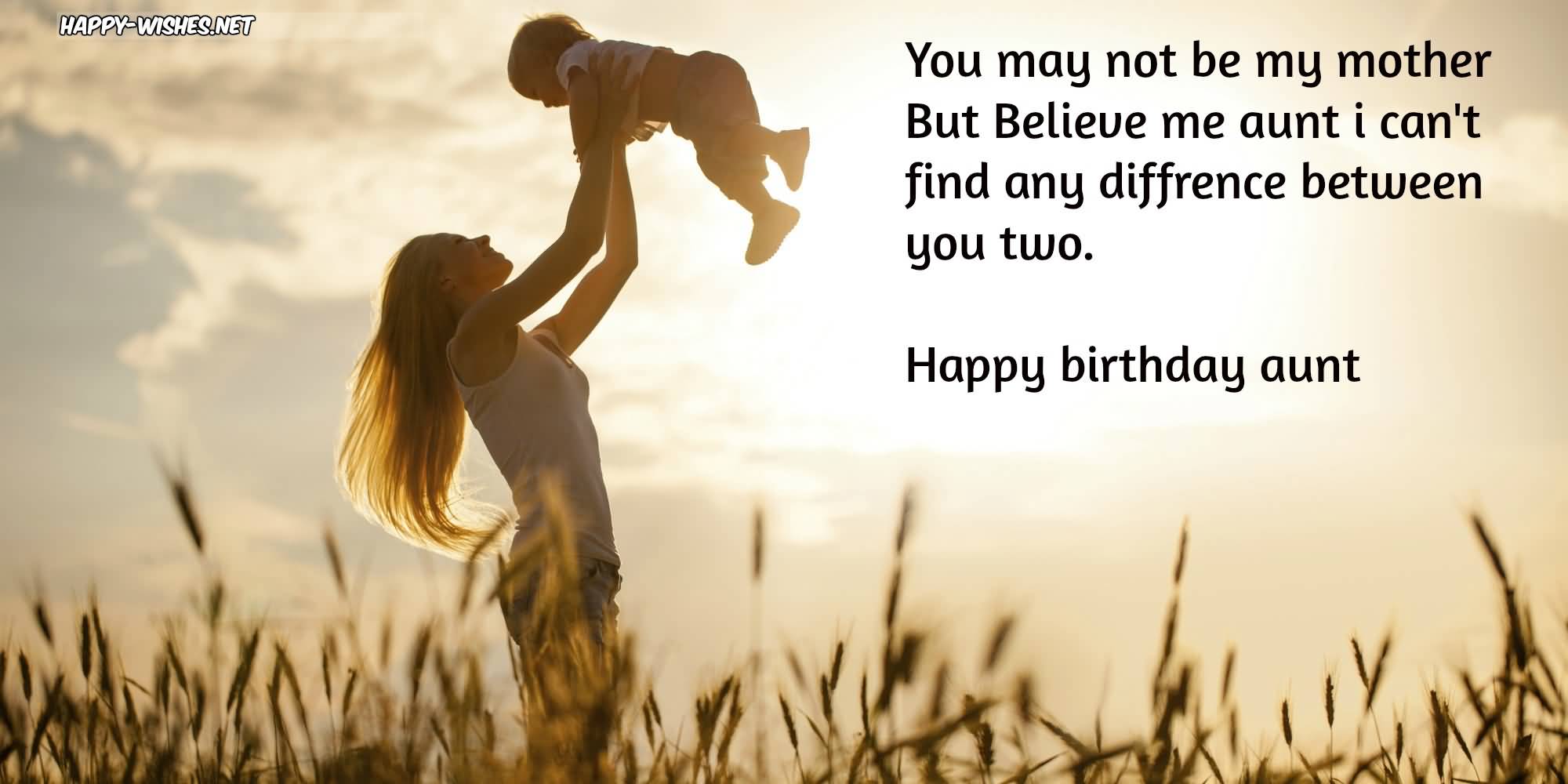 You may not be my mother but Happy Birthday Aunt inspirational wishes for her