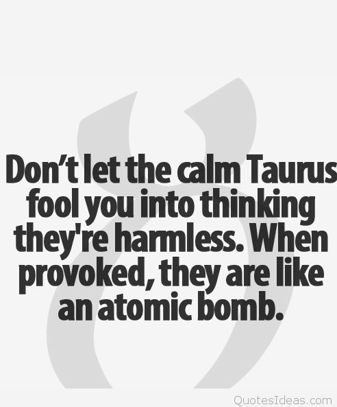Don't Let The Calm Taurus Quotes