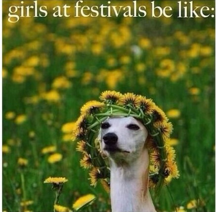 Girls At Festivals Be Flower Meme