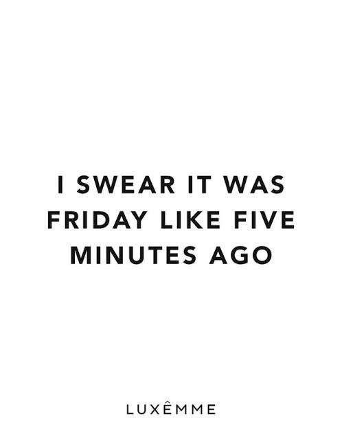 I Swear It Was Friday Monday Quotes