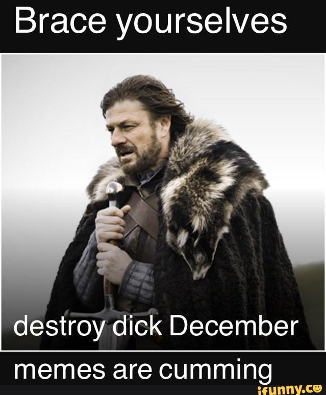Brace Yourselves Destroy Dick December Memes