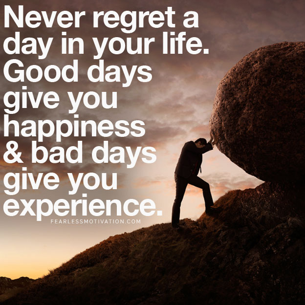 Never Regret A Day Famous Quotes About Life - Preet Kamal