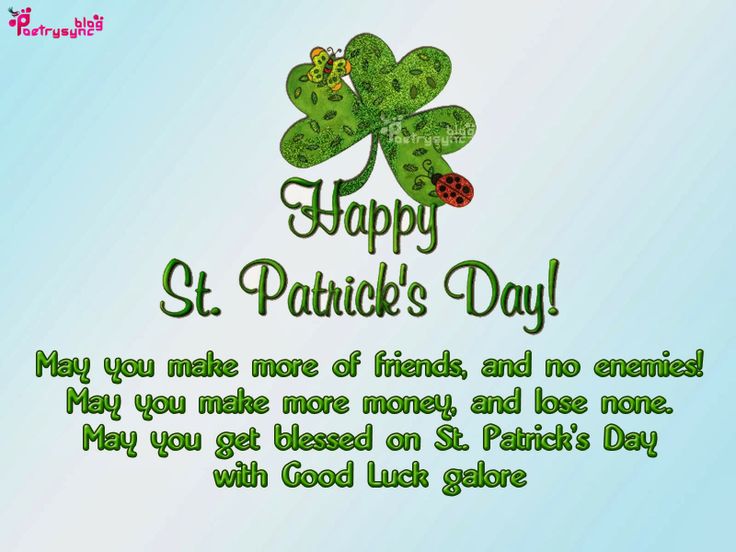 May GOD bless you saint patrick's day wishes and images