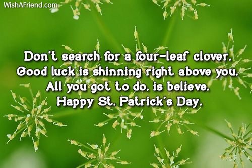 Quotes Of saint patrick's day greetings message