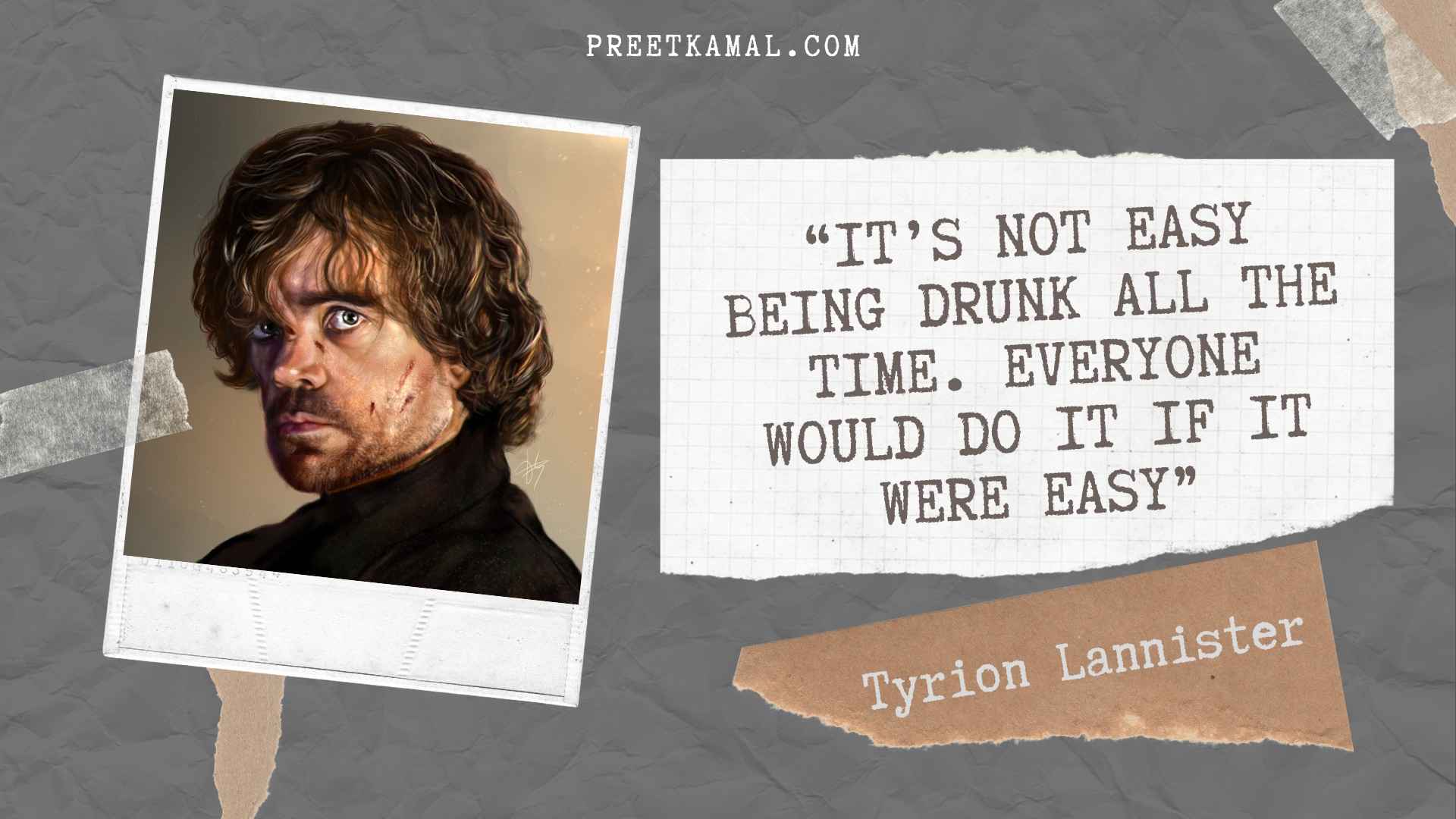 Tyrion Lannister Quotes HD Graphic