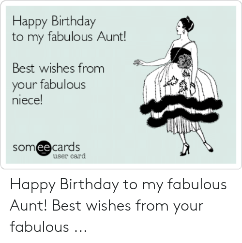 Best Wishes From Your Happy Birthday Aunt Meme
