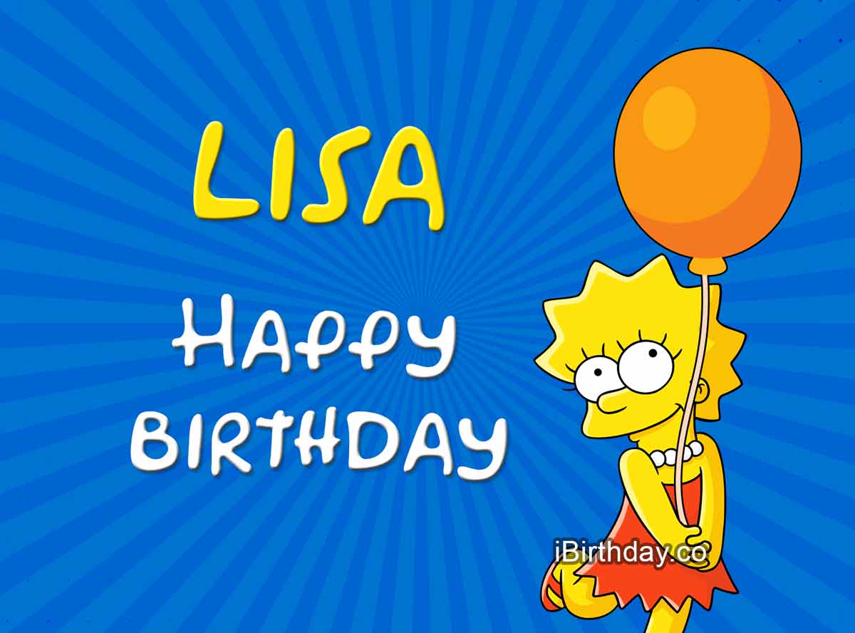 Cute Lisa With Baloon Happy Birthday Lisa Meme