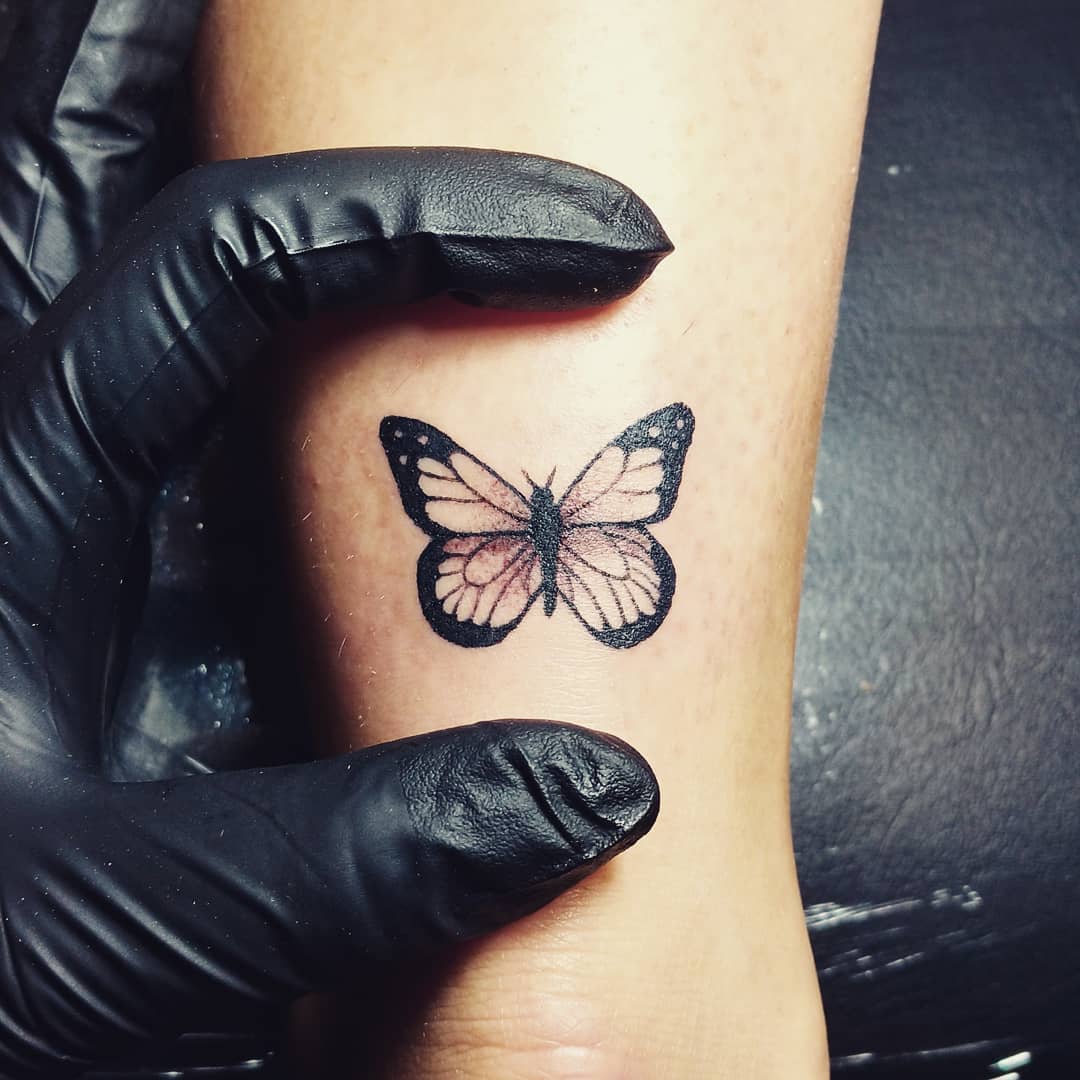 Small Butterfly Baby Tattoo On Arm - Preet Kamal