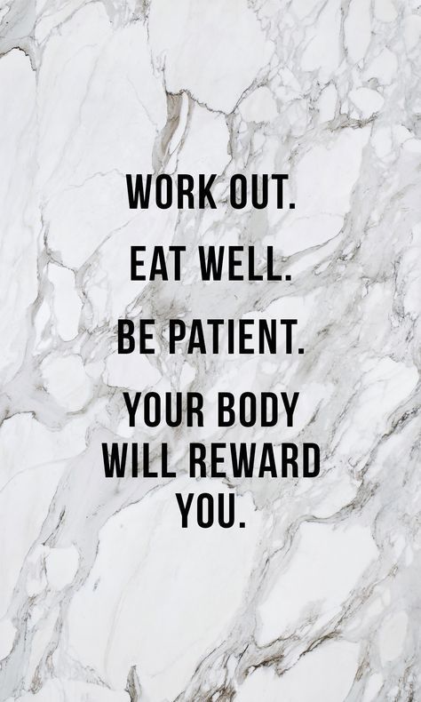 Work Out Eat Well Fitness Quotes