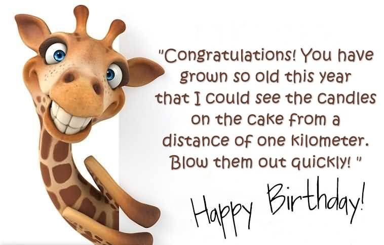 Congratulations You Have Grown Funny Birthday Quotes