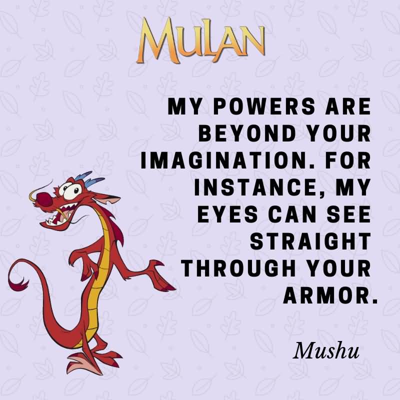 My Powers Are Beyond Mushu Quotes