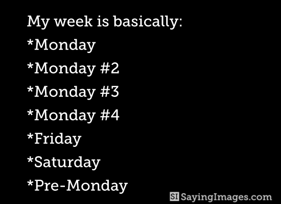 My Week Is Basically Monday