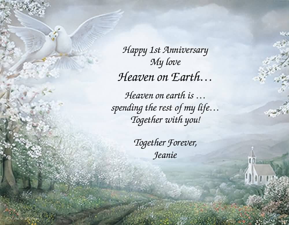 Happy 1st Anniversary My Happy Anniversary In Heaven